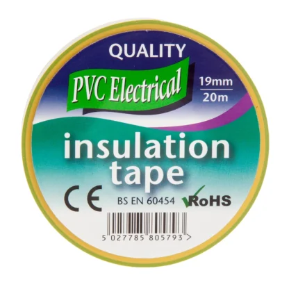 Yellow/Green 18mm x 25m TIMCO PVC Electrical Insulation Tape - Image 2