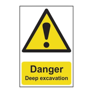 Spectrum Industrial Deep Excavation - Self-Adhesive Hazard Sign