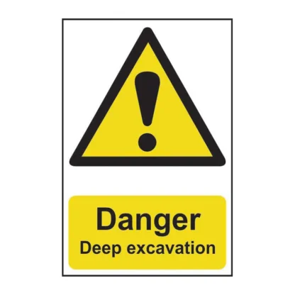 Spectrum Industrial Deep Excavation - Self-Adhesive Hazard Sign
