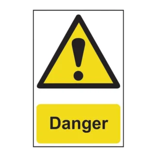 Spectrum Industrial Danger - Self-Adhesive Yellow Hazard Sign