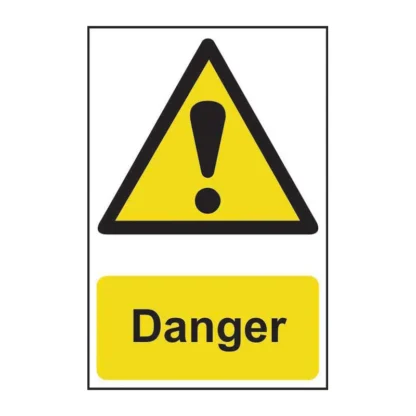 Spectrum Industrial Danger - Self-Adhesive Yellow Hazard Sign