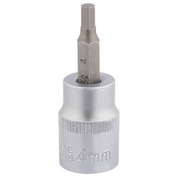 Socket with Hexagonal Bit, 3/8" SQ. DR. 4mm