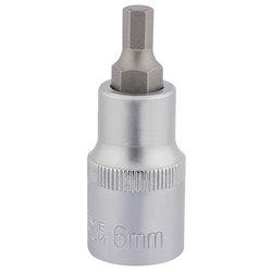 HEX Socket Bits, 1/2" SQ. DR. 6mm