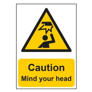 Spectrum Industrial Mind Your Head - Yellow Hazard Sign