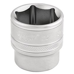 Draper 6 Point Metric Socket, 3/8" SQ. DR.22mm
