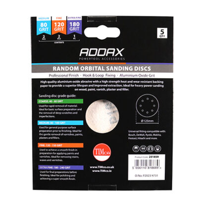 Random Orbital Sanding Discs-Mixed-Red 150mm - Image 3
