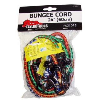 Heavy Duty Bungee Cord 45cm/24" 5 Pack, Black.