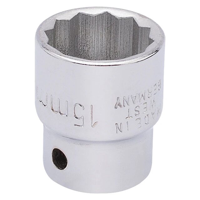 Elora Bi-Hexagon Socket, 3/8", 15mm