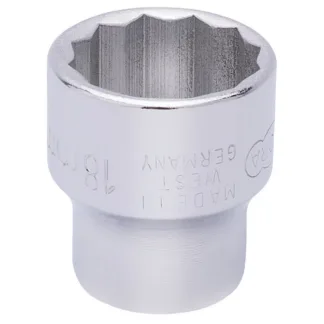 Elora Bi-Hexagon Socket, 3/8" 18mm