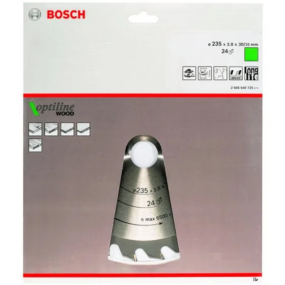 Bosch Optiline Wood Saw Blade 230 x 2.8 x 30mm