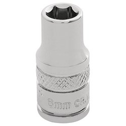 DRAPER HI-TORQ 6 Point Socket, 1/4" SQ. DR. 6.0mm