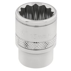 DRAPER HI-TORQ 12 Point Socket, 3/8" SQ. DR15mm