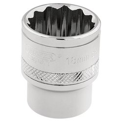 DRAPER HI-TORQ® 12 Point Socket 3/8" SQ. DR 18mm