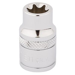 DRAPER TX-STAR Socket, 3/8" SQ. DR. E11