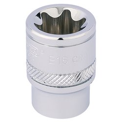 DRAPER TX-STAR Socket, 3/8" SQ. DR. E16