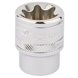 DRAPER TX-Star Socket, 3/8" SQ. DR.E20
