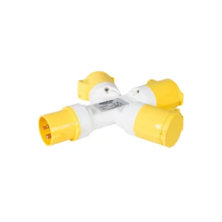 Powermaster 110V, 16A - 3-Way Splitter, 3 Pin, 399015