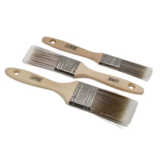Sealey Wooden Handle Paint Brush Set - 25mm , 38mm, 50mm