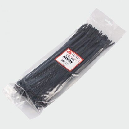 Timco 4.8 X 300 Cable Tie - Black 100 Pack