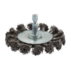 Steel Twist-Knot Wire Wheel  Brush, 75mm