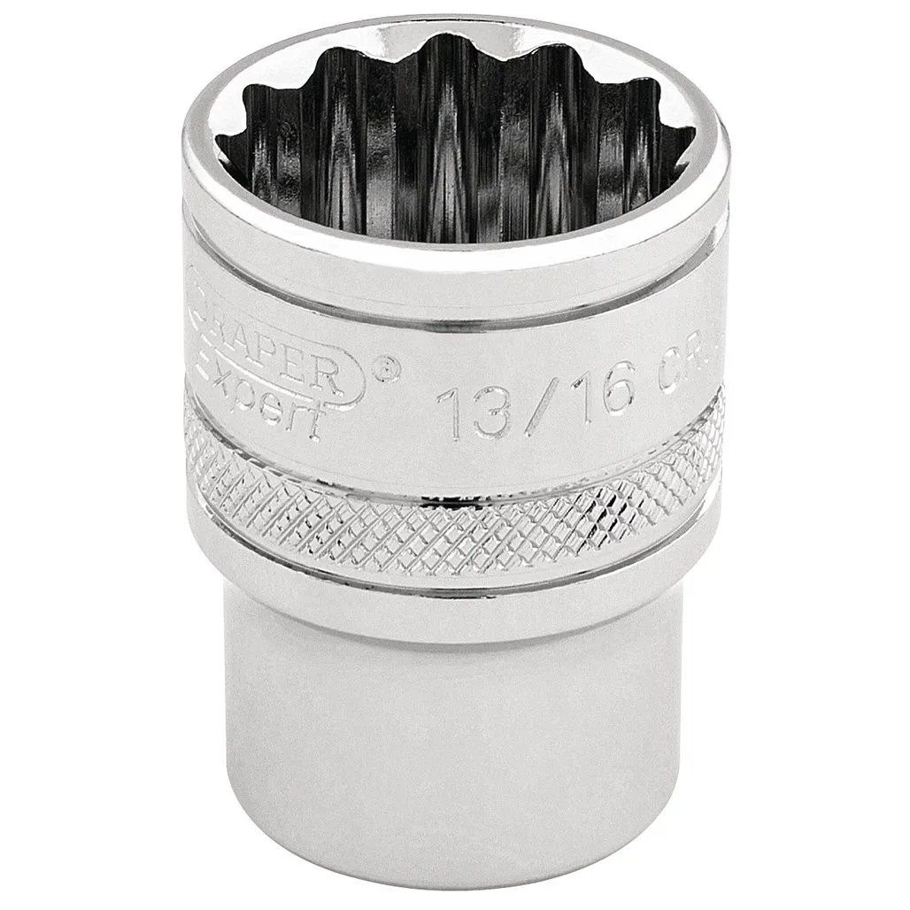 Draper Expert 12 Point Socket, 3/8", 13/16"