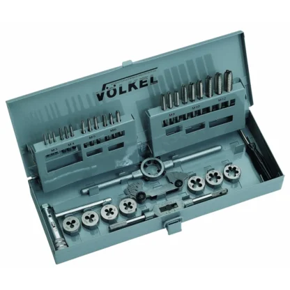 Volkel M3 - M12 HSS Tap & Die Set | w/ Metal Index Case