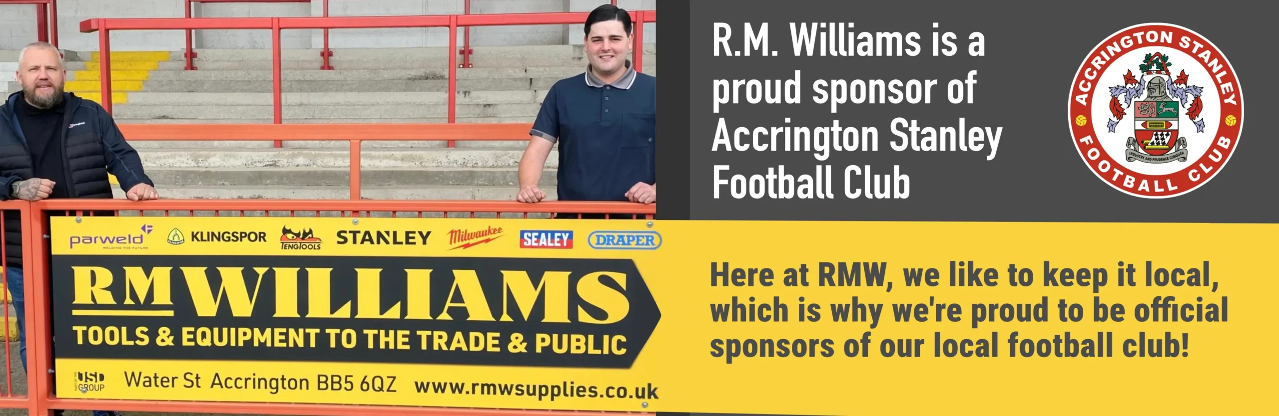 r.m. williams is a proud sponsor of accrington stanley football club