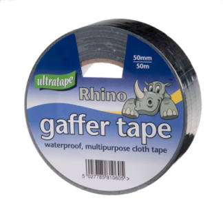 Rhino Gaffer/Cloth Tape Black 50mmx50m
