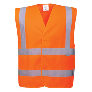 Orange Hi-Vis Velcro Waist Coat - 2XL (Equivalent to Portwest C470)