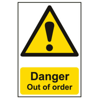 Spectrum Industrial Out of Order - Self-Adhesive Hazard Sign