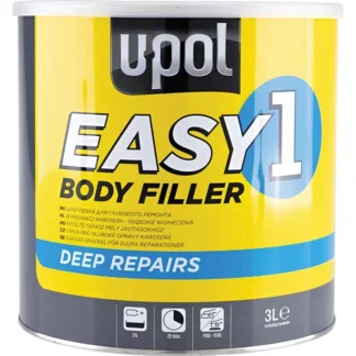 U-Pol EASY 1 Lightweight Easy Body Filler - Grey, 3L Tin