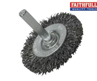 Wire Brush 50mm x 6mm Shank, 0.30 Wire