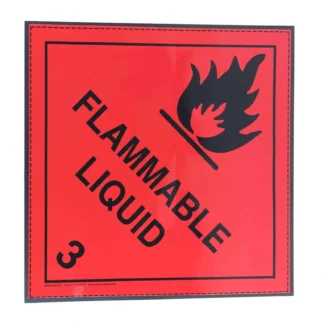 Flammable Liquid Hazard Self-Adhesive Warning Sign