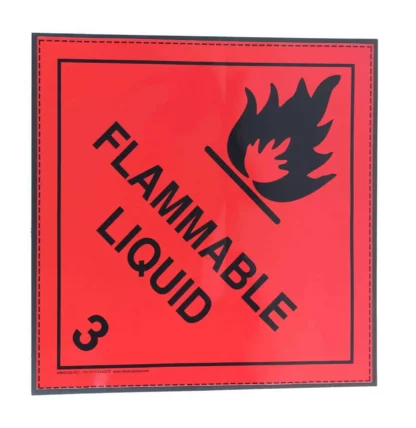 Flammable Liquid Hazard Self-Adhesive Warning Sign