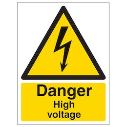 Spectrum Industrial High Voltage - Self-Adhesive Hazard Sign