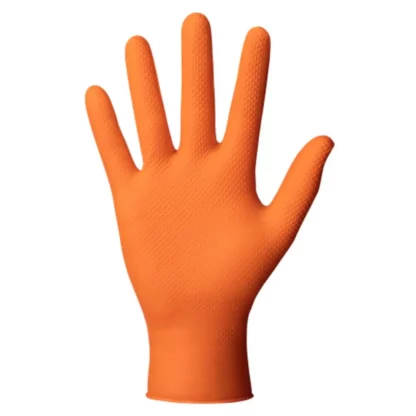 Orange Nitrile Gloves - Powder Free 50 pcs | Mercator Ideall Grip - Image 2