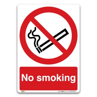 Spectrum Industrial No Smoking - Self-Adhesive Red Prohibited Sign