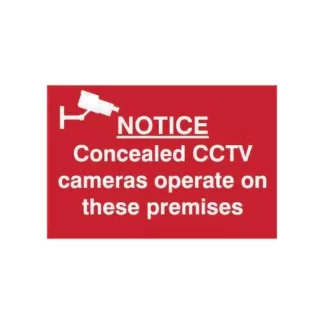 Notice Concealed CCTV Cameras Operate Sign