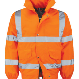 Black Knight Cutlass 2 Orange Hi-Vis Bomber Jacket - Large