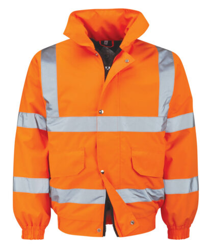 Black Knight Cutlass 2 Orange Hi-Vis Bomber Jacket - Large