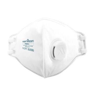 Portwest P351 FFP3 Valved Dolomite Fold Flat Masks - 20 Pack