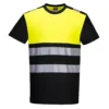 Portwest PW311 Black & Yellow Hi-Vis T-Shirt - Medium
