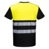 Portwest PW311 Black & Yellow Hi-Vis T-Shirt - Medium - Image 2