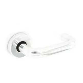 Securit Aluminium Round Bar on Rose Latch Handles 50mm