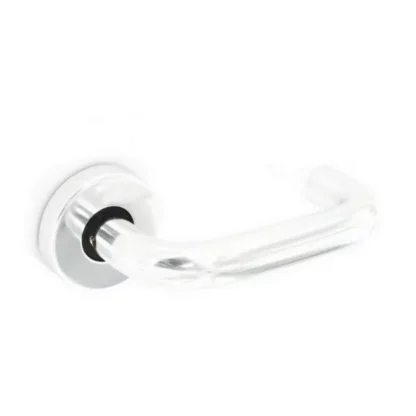 Securit Aluminium Round Bar on Rose Latch Handles 50mm