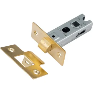 Securit S1921 Brass Plated 63mm Mortice Latch (Bolt-Through)