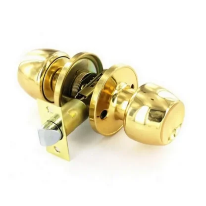 Passage Door Knobset 60/70mm Polished Brass