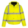 HI Vis Safety Yellow Bomber Jacket - X Large