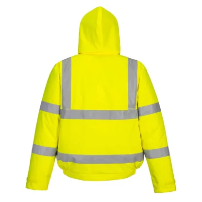 HI Vis Safety Yellow Bomber Jacket - Small - Image 2