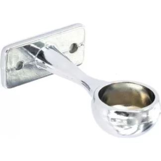 Securit S5551 19mm Wardrobe Rail End Brackets | Chrome, 2-Pack